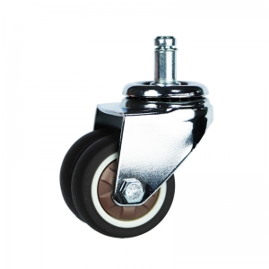Light duty swivel brown TPR caster wheel with lock