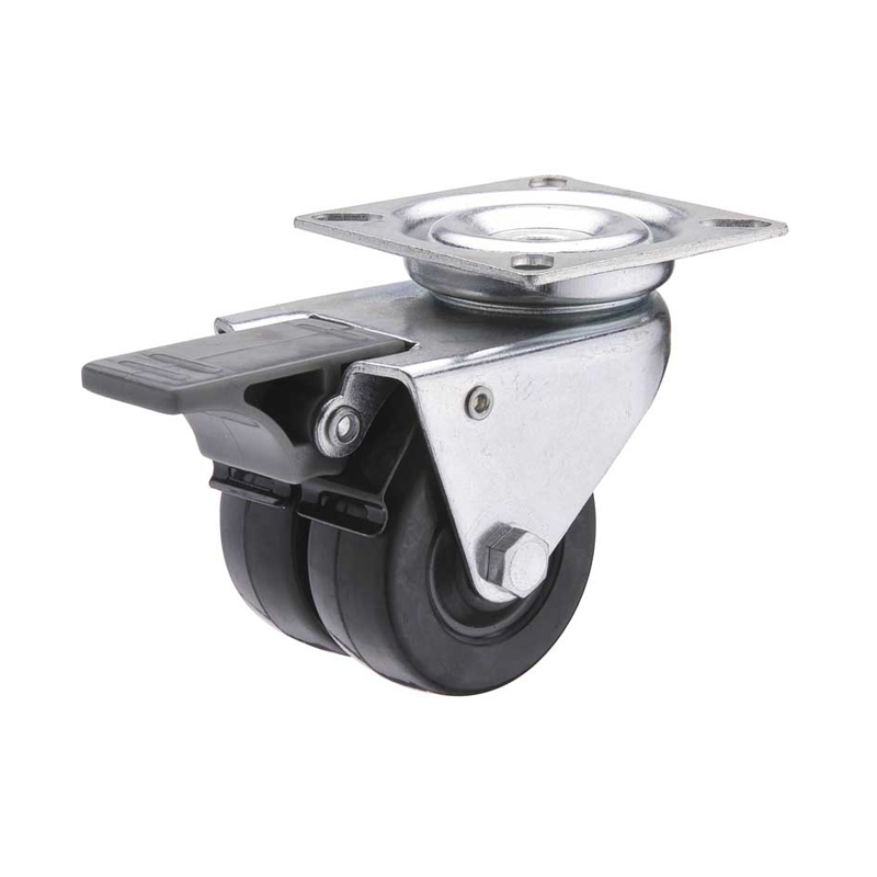 twin wheel swivel caster