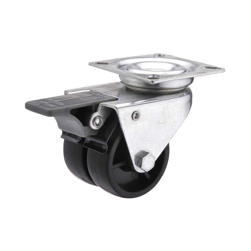 twin wheel locking casters