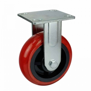 rigid/fixed PU caster wheel