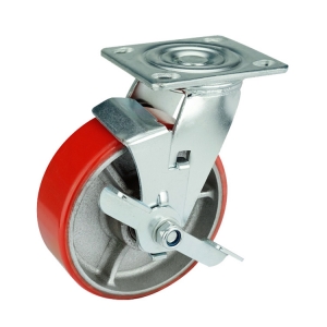 Polyurethane Caster Wheel With Side Brake