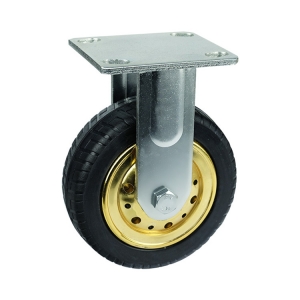 Fixed Elastic Rubber Caster Wheel