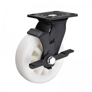 nylon caster wheel with side brake