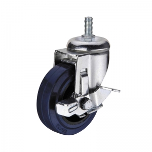 threaded stem caster wheel with side brake