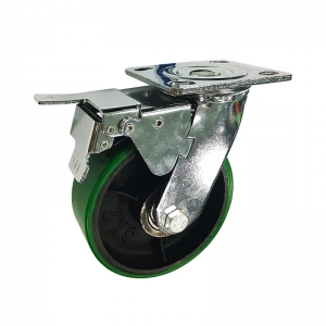 Polyurethane Caster Wheel With Double Brakes