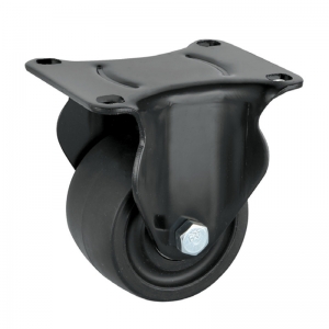 Low profile nylon rigid caster wheel