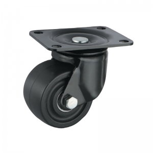 Low profile nylon caster wheel