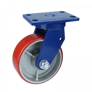 Cast iron core polyurethane swivel caster wheel