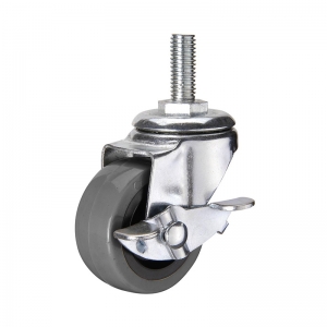 Light duty swivel PU caster wheel