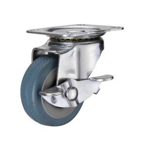 Light duty swivel rubber caster wheel