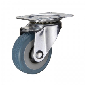 Light duty swivel rubber caster wheel