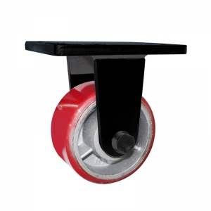 Super heavy duty PU rigid caster wheel