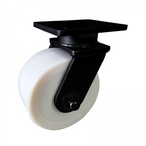 Super heavy duty nylon twin-wheel caster wheel