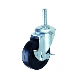 Light duty threaded stem caster wheel