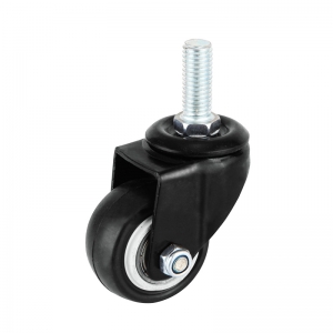 Light duty PVC threaded stem swivel caster wheel