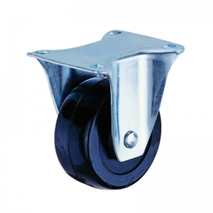 Light duty swivel rubber rigid caster wheel