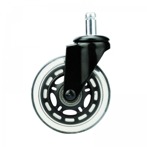 Light duty transparent PU caster wheel