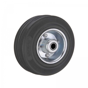 Black rubber single wheel