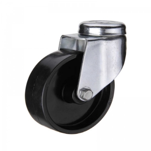 Plastic bolt hole caster wheel