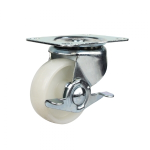 Low profile nylon swivel caster wheel