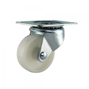 Low profile nylon swivel caster wheel