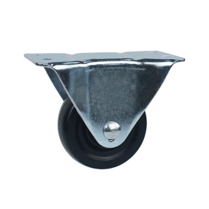 Low profile rubber swivel caster wheel