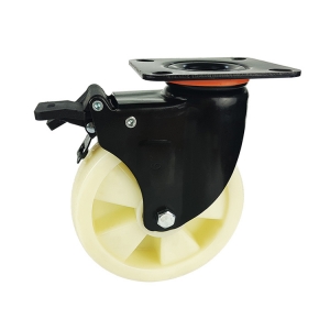 Medium-heavy duty pp swivel caster with brake