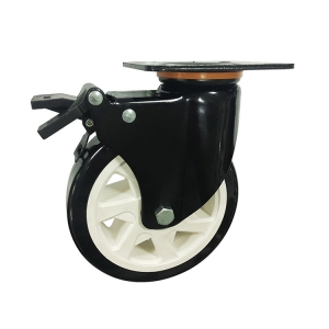 Medium-heavy duty pu swivel caster with brake