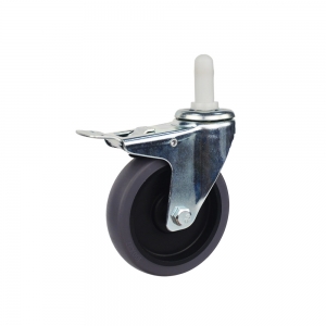 silent expanding stem swivel locking caster wheel