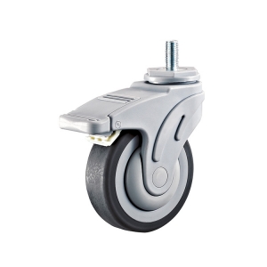 Flat Tread Thread Stem Medical Caster Wheel