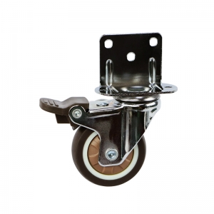 Light duty L board TPR caster wheel with brake