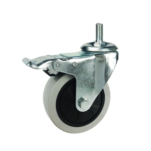 Gray pp swivel locking caster wheels