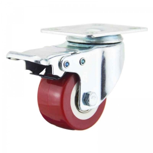 Light duty swivel casters with total brake