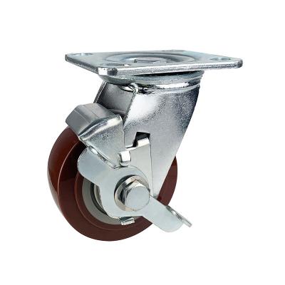 Colson Type Swivel PU Castes With Brake