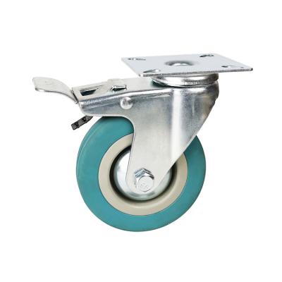 100x27mm swivel locking rubber casters