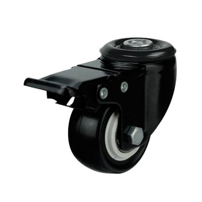 Light duty PVC bolt hole swivel caster wheel locks