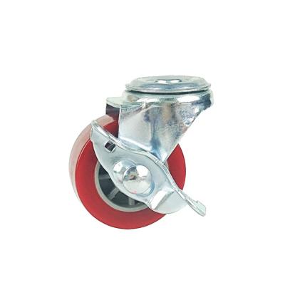 Light duty bolt hole swivel lock caster wheel