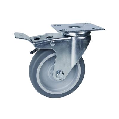 4 swivel locking TPR casters