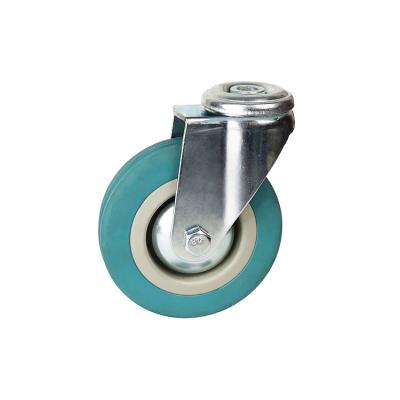 100mm bolt hole head grey wheel light duty casters