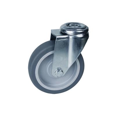 4 inch bolt hole swivel TPR casters