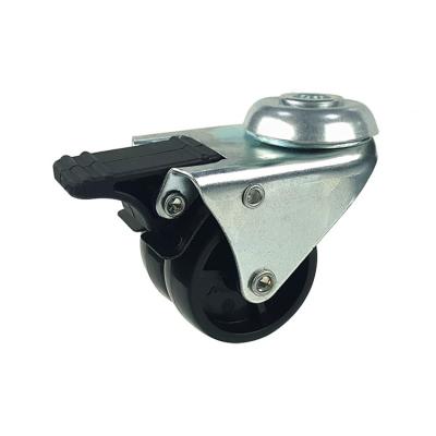 50mm plasitc twin-wheel casters with brakes