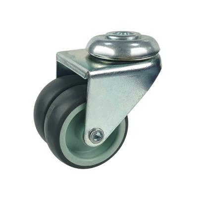Custom Caster Wheels Tpr Swivel Plate Twin-Wheel Industrial Caster Wheels With Brakes