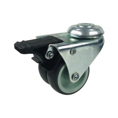 3inch TPR twin-wheel locking casters