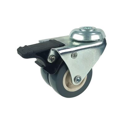 75mm twin-wheel locking casters