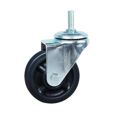 M12 threaded stem black casters