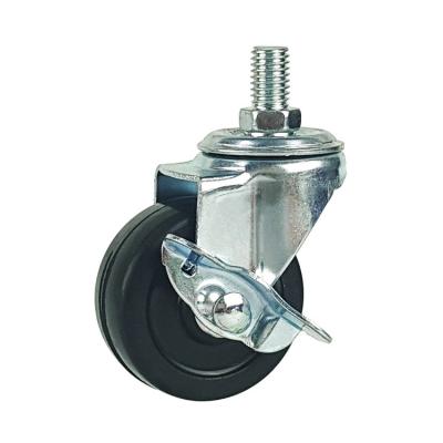 Light duty rubber caster wheel