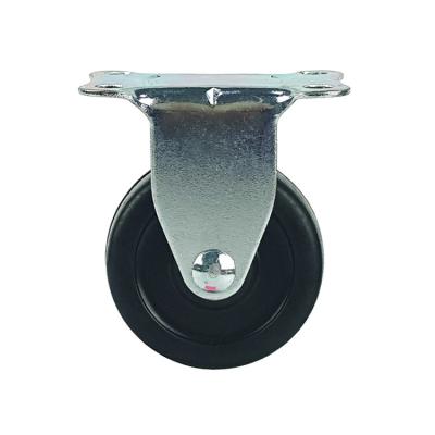 Light duty swivel rubber rigid caster wheel