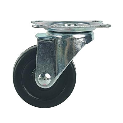 Light duty swivel rubber caster wheel