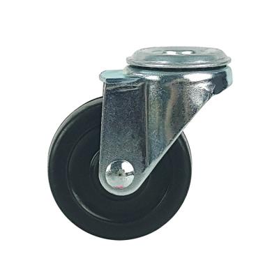 Light duty swivel rubber caster wheel