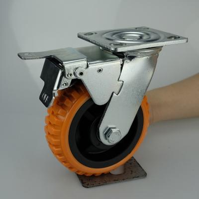Caster Wheels Polyurethane Plastic With Brakes